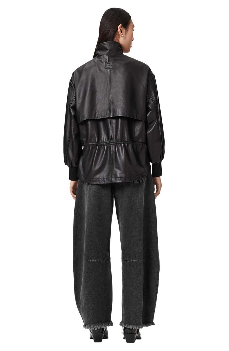 AllSaints Payton Barrel Leg Jeans, Alternate, color, Washed Black