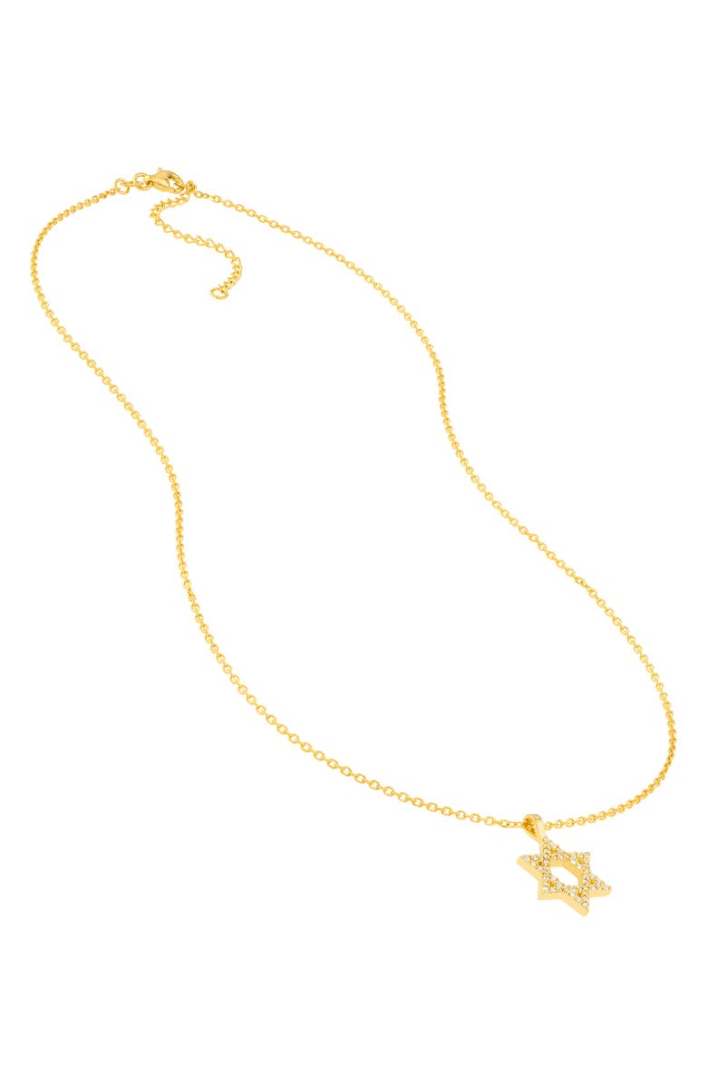 HAWLEY ST 14K Yellow Gold Diamond Star of David Pendant Necklace, Alternate, color,