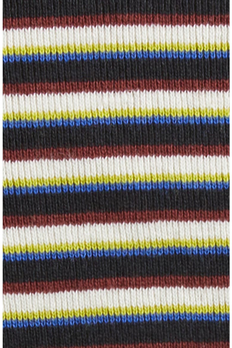 Stripe Rib Cotton T-Shirt, Alternate, color, YELLOW
