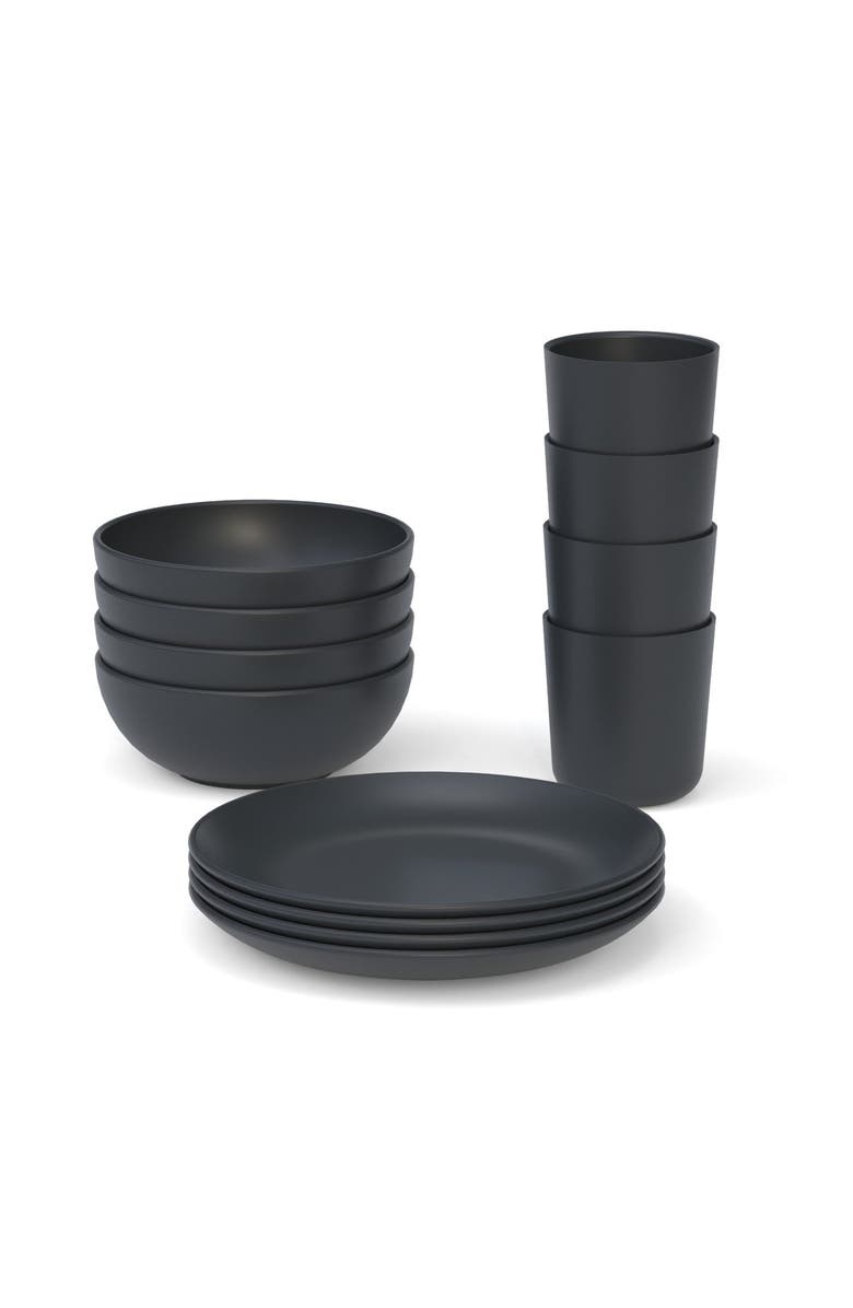 EKOBO Round Cereal Bowl - Set of 4, Alternate, color, Black