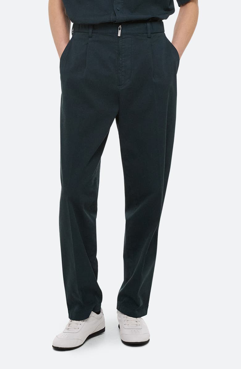 Helmut Lang GD Zoot Cotton Stretch Twill Pants, Main, color, Pine