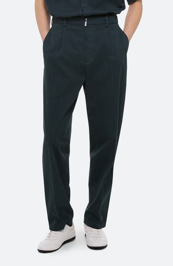 Helmut Lang Gd Zoot Cotton Stretch Twill Pants In Blue