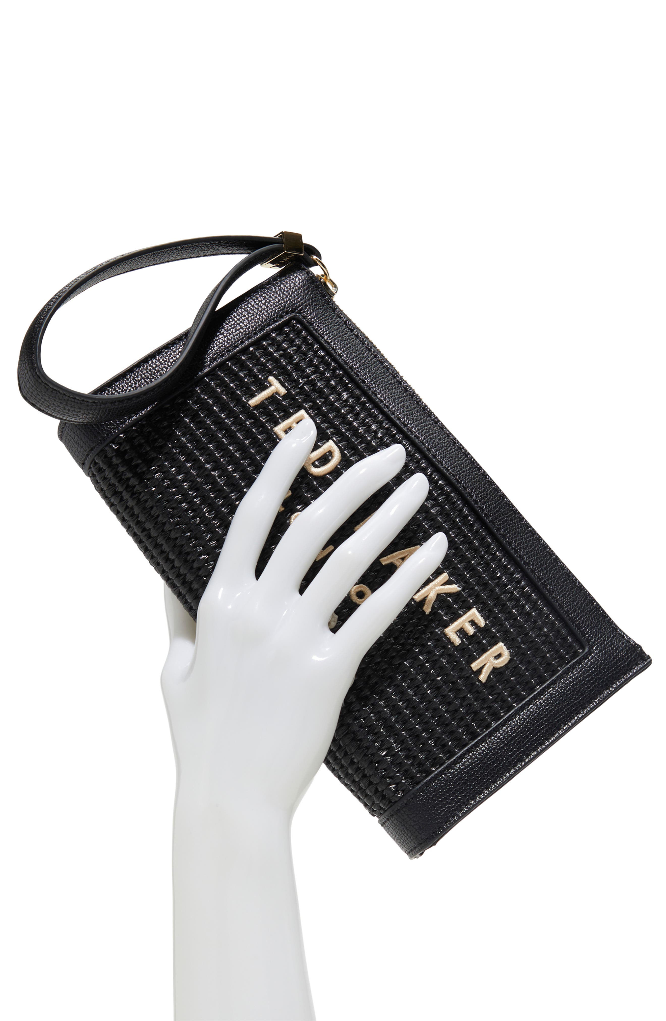 Ted Baker London Naomi Wristlet, Alternate, color, Black