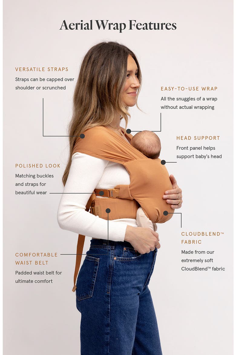 Aerial Buckle Wrap Baby Carrier, Alternate, color, WILLOW