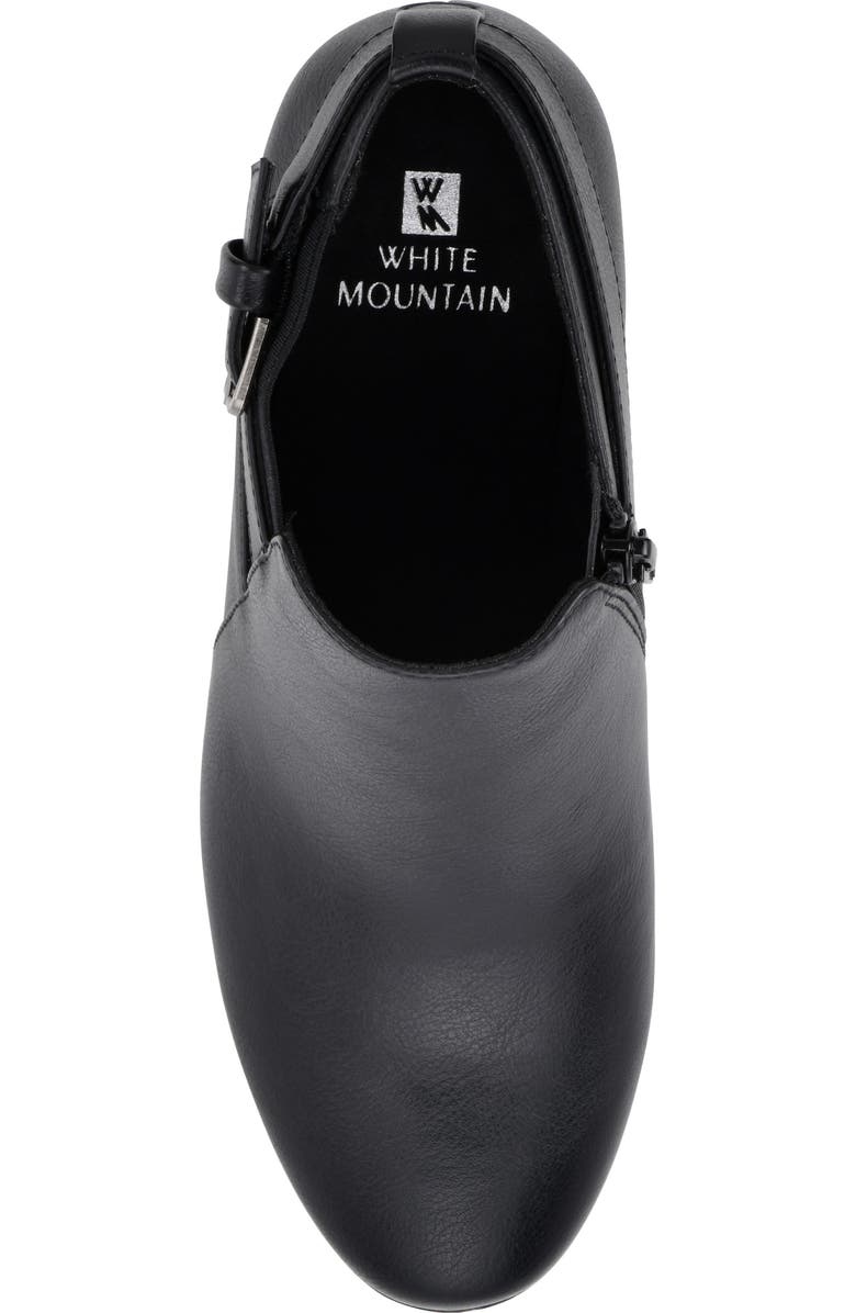 White Mountain Footwear Noah Buckled Block Heel Bootie, Alternate, color,