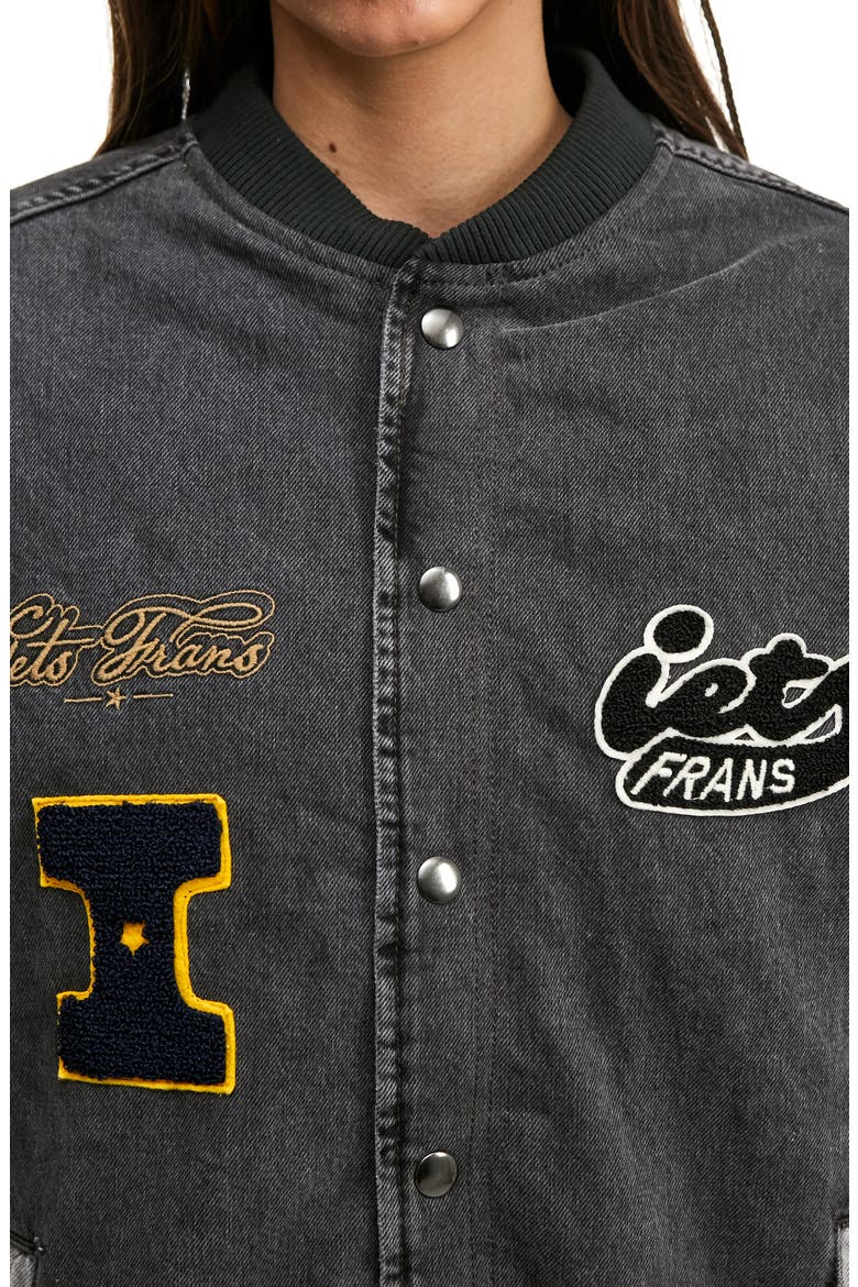 Casual Varsity Jacket, Alternate, color, BLACK