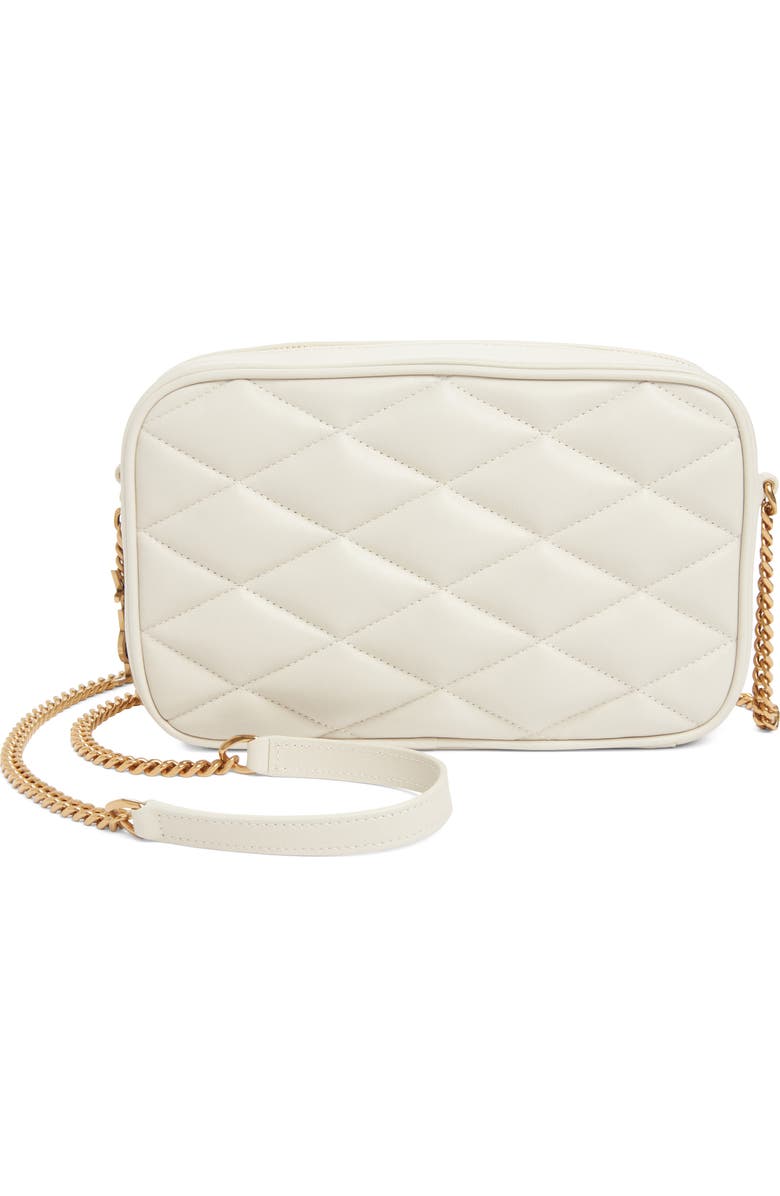 Saint Laurent Gaby Diamond Quilted Leather Camera Bag, Main, color, Blanc Vintage