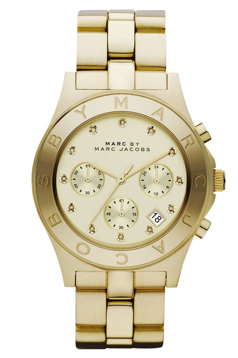 'Blade' Crystal Index Watch, 40mm, Main, color, GOLD