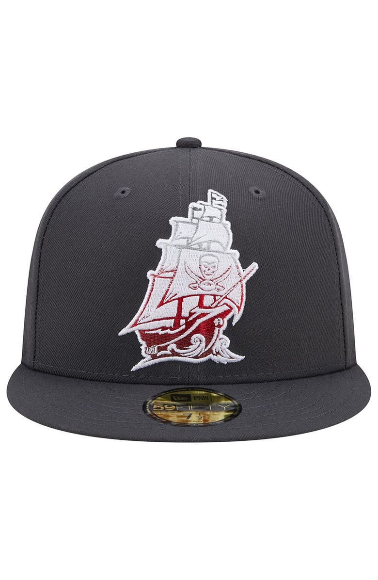 New Era Men's New Era Graphite Tampa Bay Buccaneers Color Dim 59FIFTY Fitted Hat, Alternate, color, 