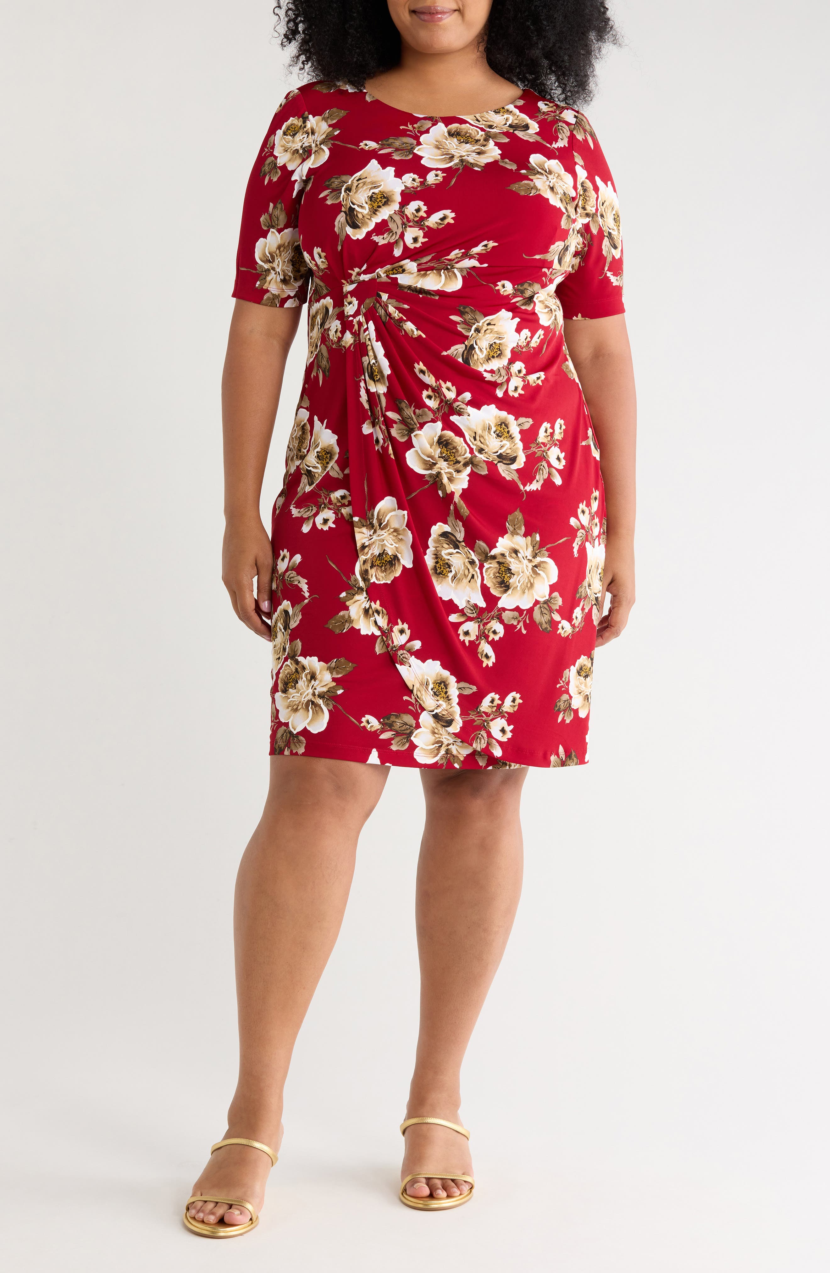 Mock Wrap Knit Dress