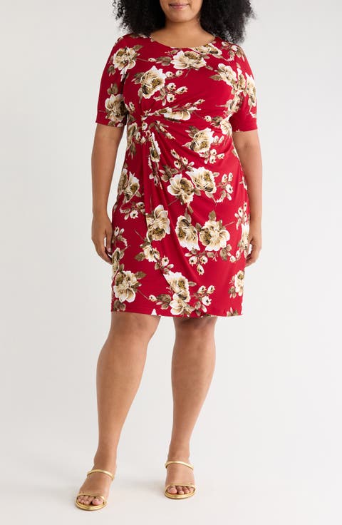 Mock Wrap Knit Dress