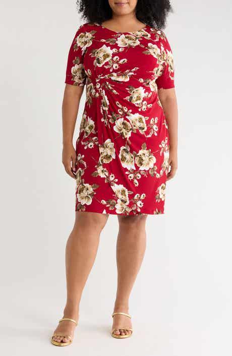 Mock Wrap Knit Dress