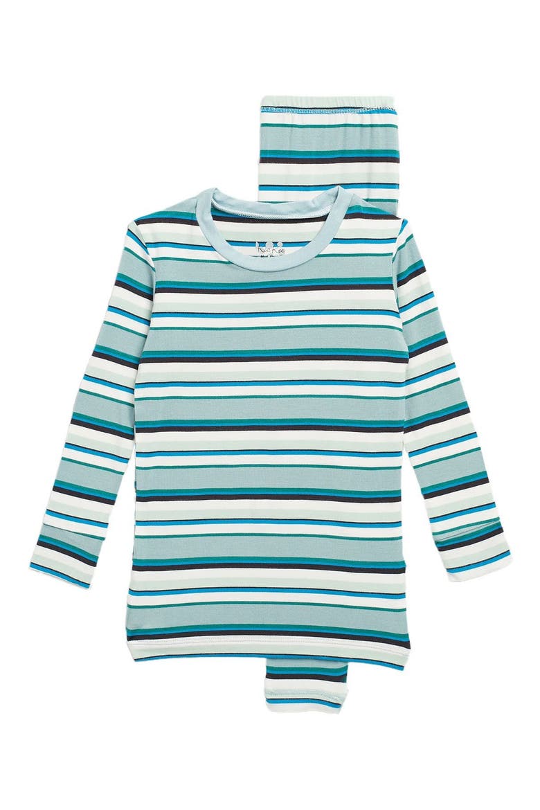 Striped Long Sleeve Pajama Set, Main, color, MULTI AGRICULTURE STRIPE