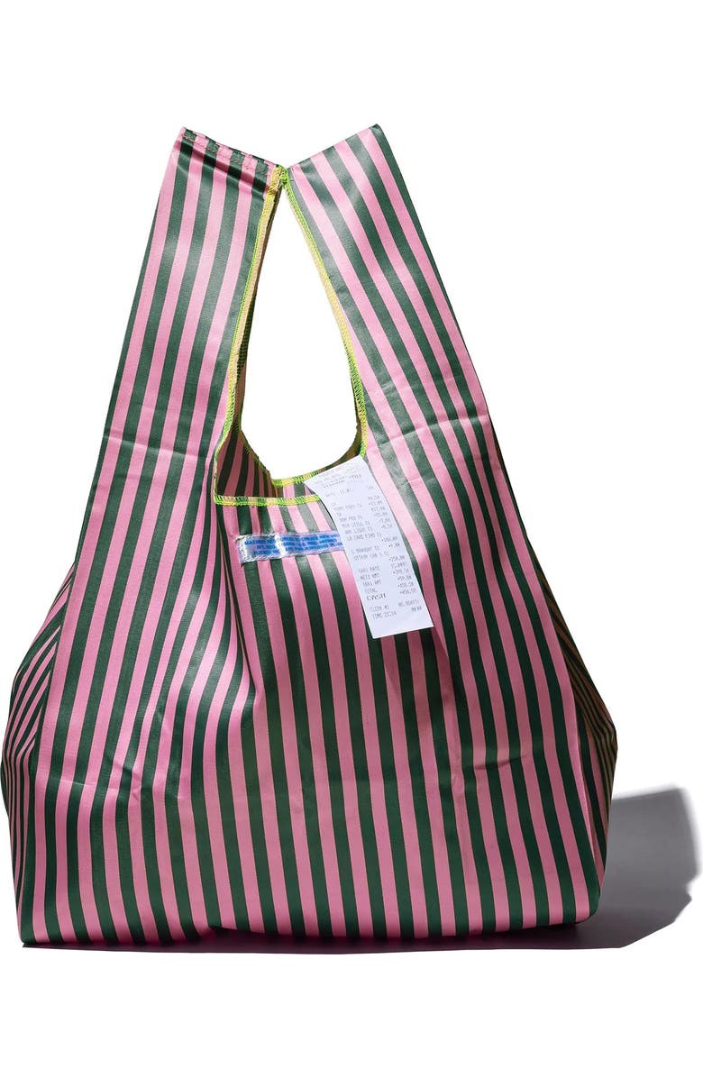 PUEBCO School Tie Fabric Bag, Main, color, Dark Green X Pink