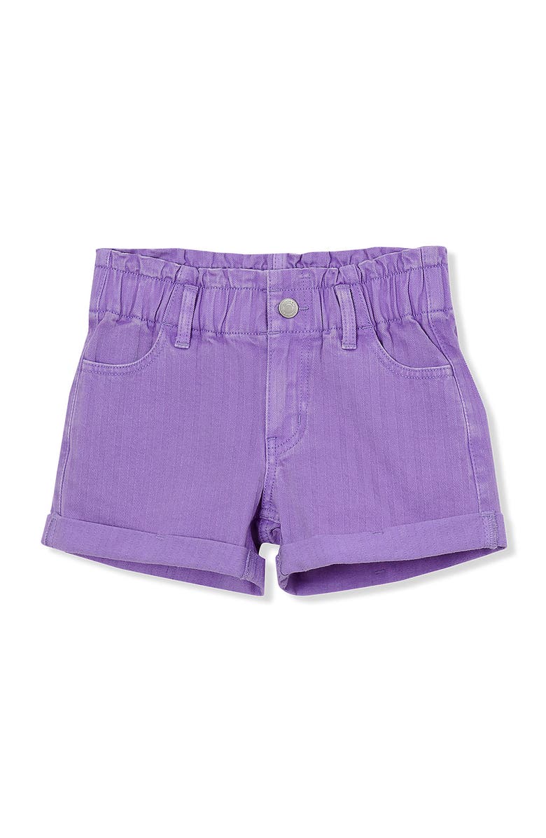 Lands' End Girls Denim Paperbag Shorts, Main, color, 