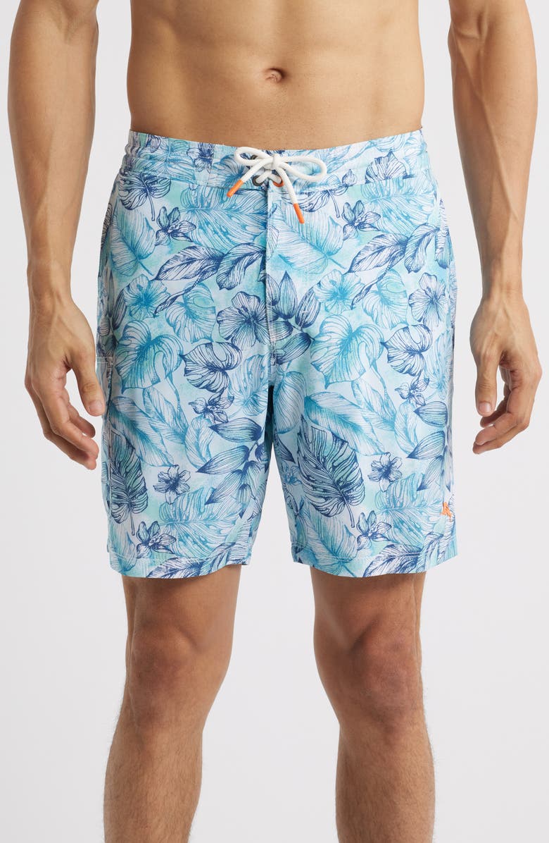 Tommy Bahama Baja Front Swim Trunks, Main, color, Vacation Blue