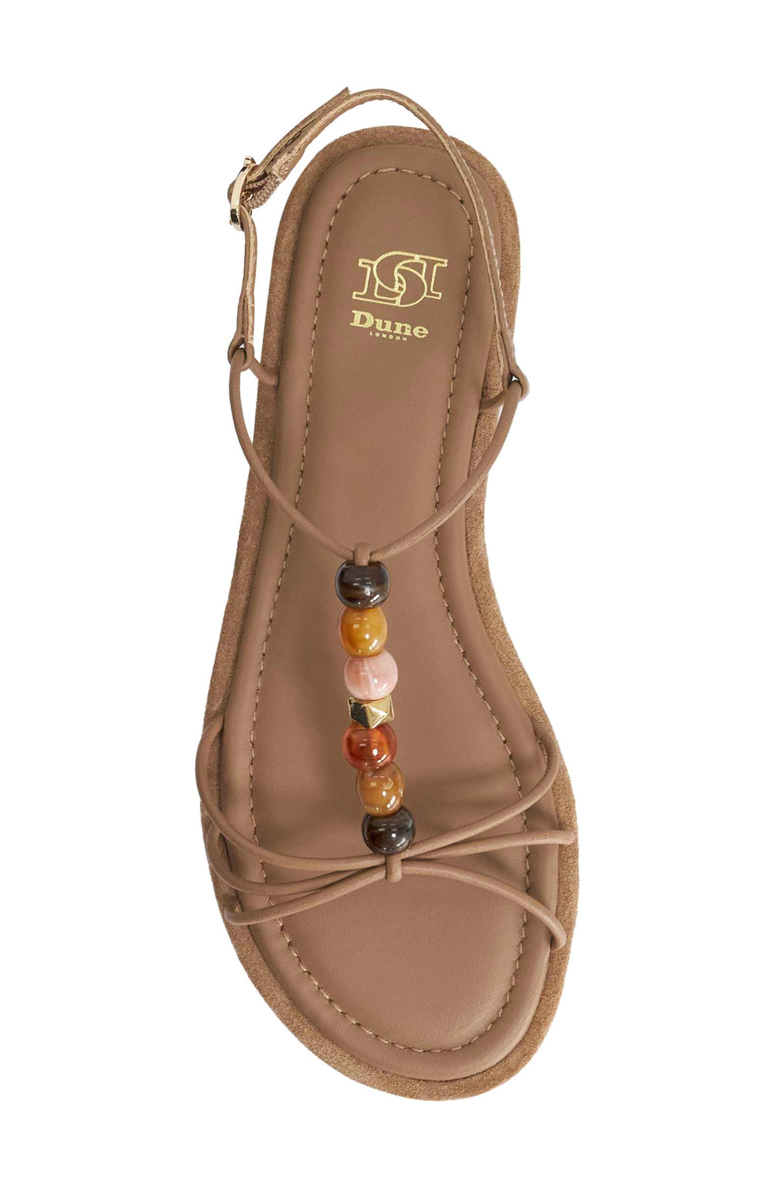 Dune London Lemnos Leather Sandal, Alternate, color, Taupe