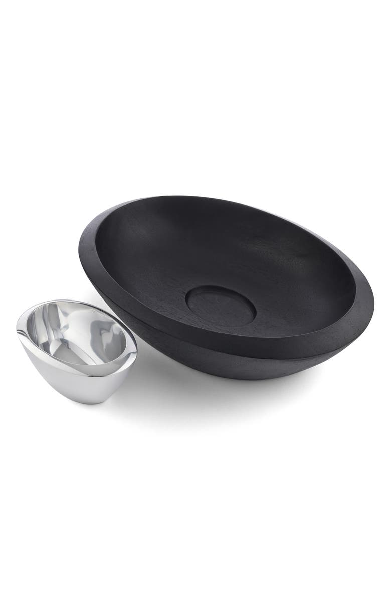 Nambé Noir Chip & Dip Bowl, Alternate, color, 