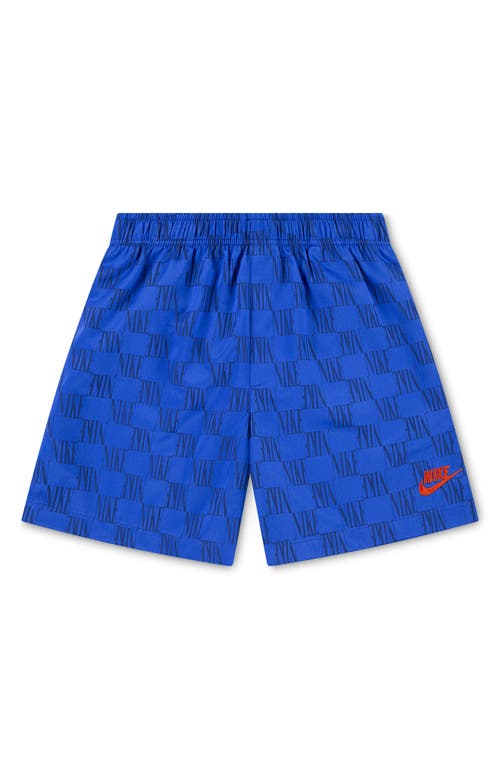 Nike Kids' Logo Check Athletic Shorts In Game Royal