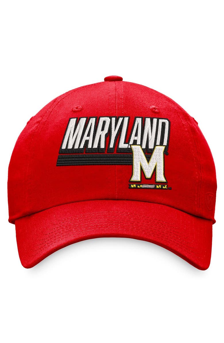 TOP OF THE WORLD Men's Top of the World Red Maryland Terrapins Slice Adjustable Hat, Alternate, color, 