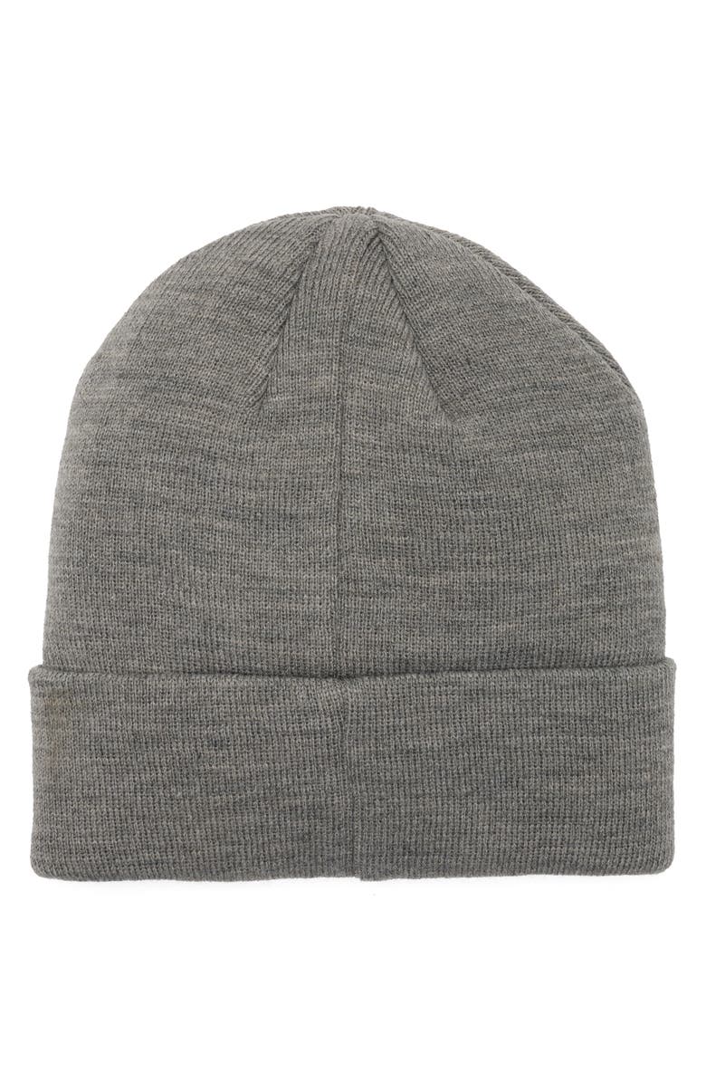 Calvin Klein 3D Embroidered cK Monogram Cuff Beanie, Alternate, color, Medium Grey Heather