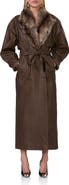 AFRM Saint Faux Leather & Faux Fur Coat
