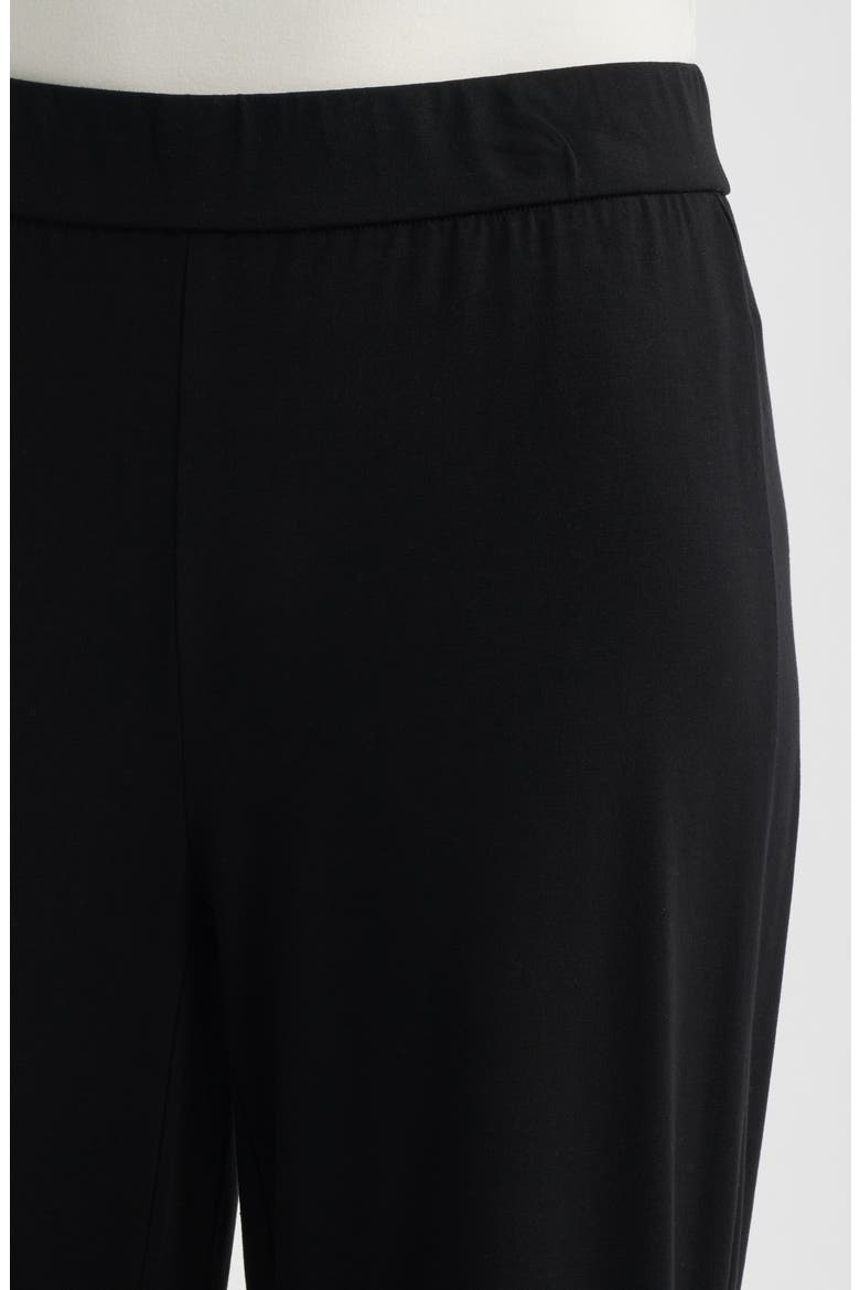 Side Slit Wide Leg Ankle Pants, Alternate, color, BLACK