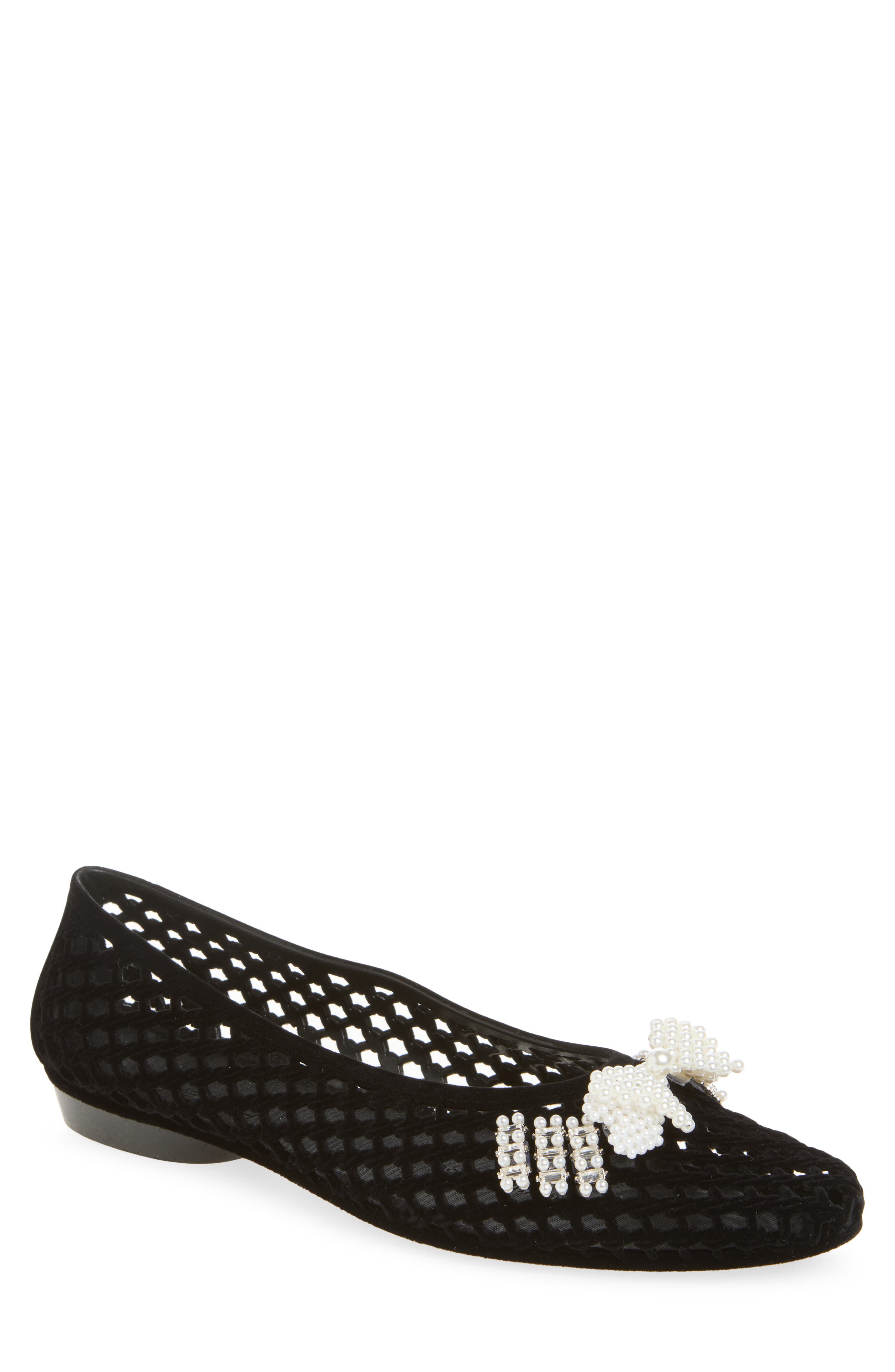 Plush Jelly Ballet Flat, Main, color, BLACK