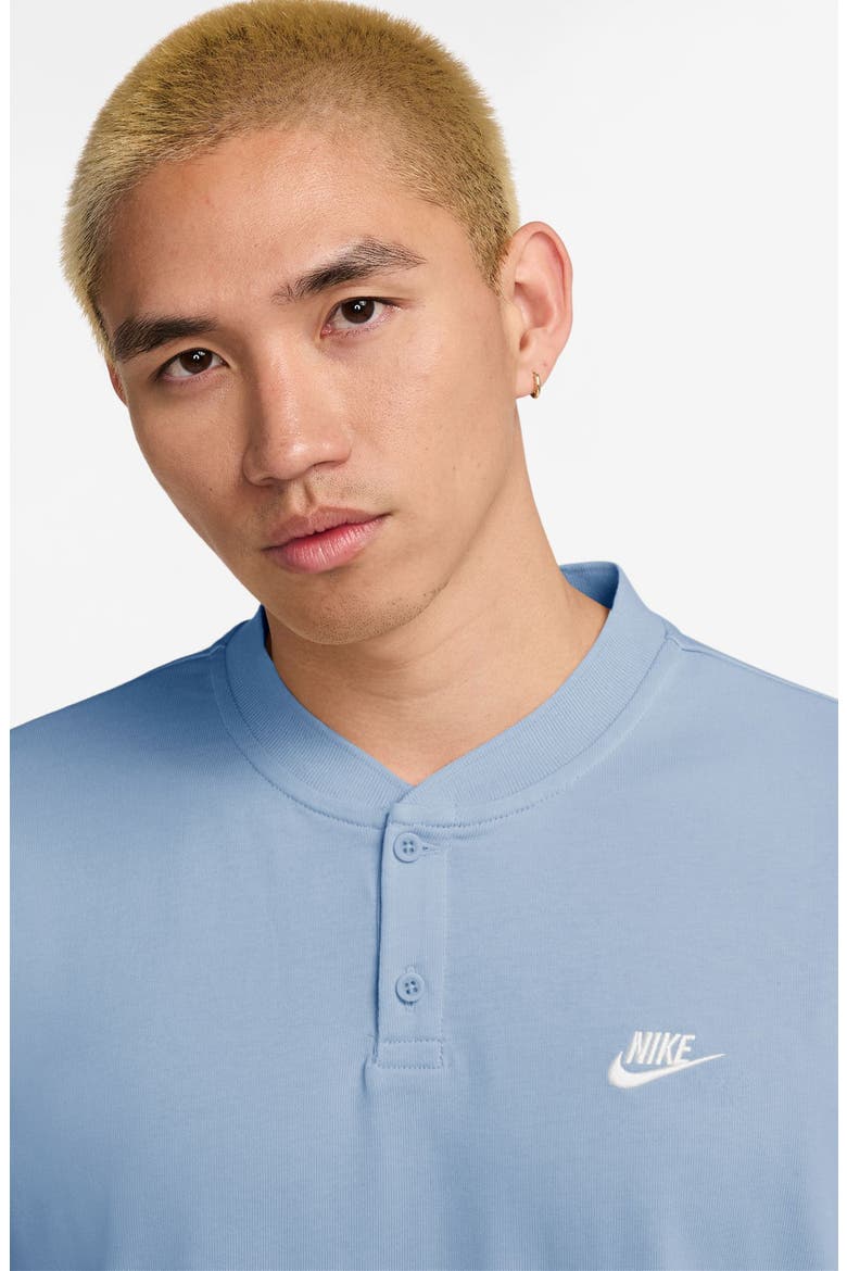 Club Short Sleeve Cotton Henley, Alternate, color, HYDROGEN BLUE/ WHITE