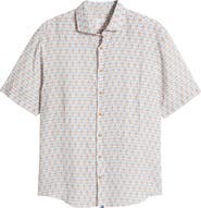 johnnie-O 5 O'Clock Somewhere Short Sleeve Linen & Lyocell Button-Up Shirt