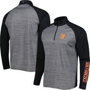LEVELWEAR Men's Levelwear Heather Gray San Francisco Giants Vandal Raglan Quarter-Zip Top