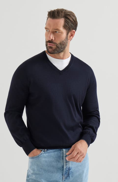 Cashmere and silk lightweight sweater