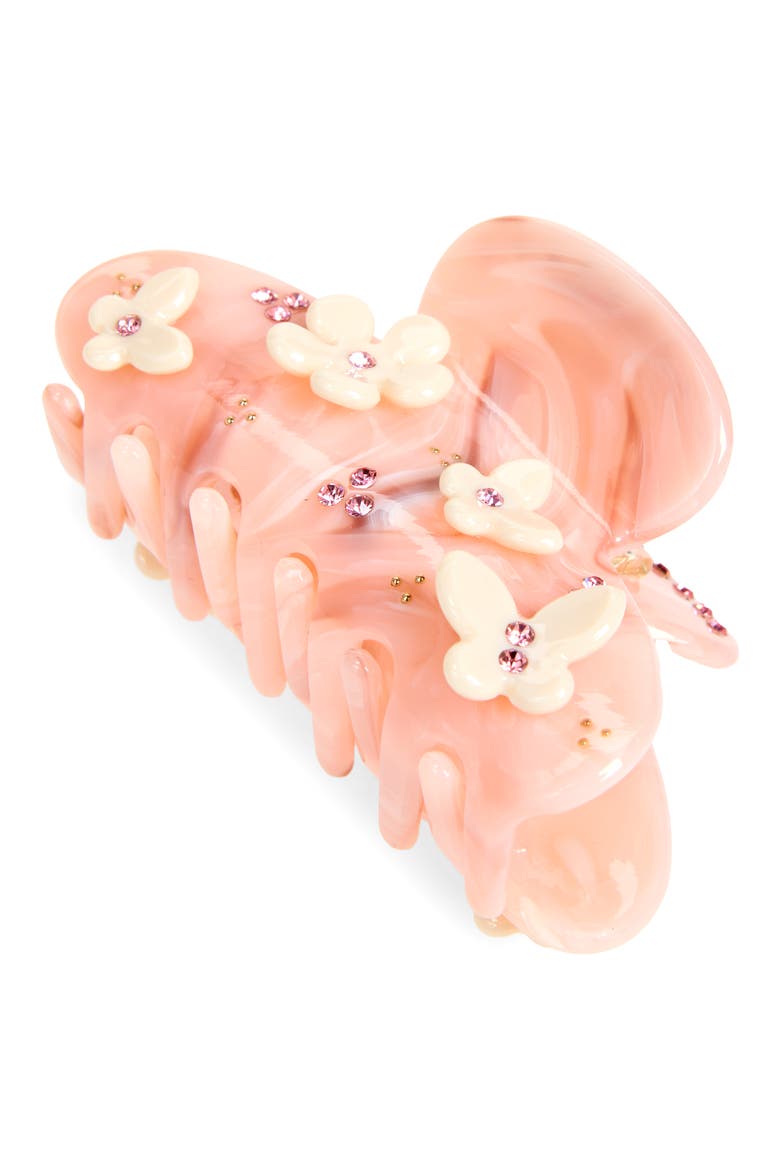 Janel Hair Claw, Main, color, PINK/ CREAM