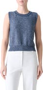 Akris Sequin Linen Blend Sweater Vest