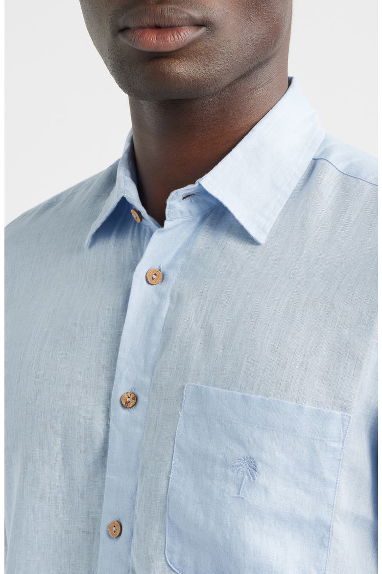 Lyocell Button-Up Shirt, Alternate, color, BLUE