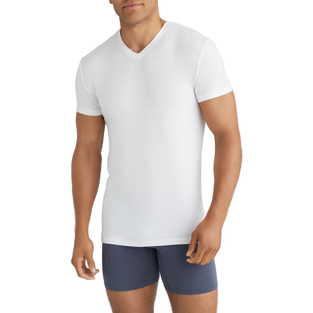 Tommy John 3-pack Second Skin Modal V-neck T-shirts In White