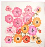 FERRAGAMO Anemone Floral Silk Square Scarf