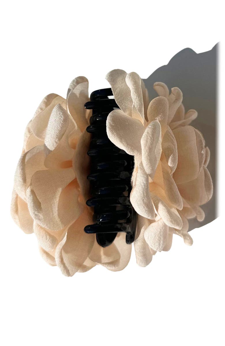 Solar Eclipse Handmade Peony Claw Clip, Alternate, color, 