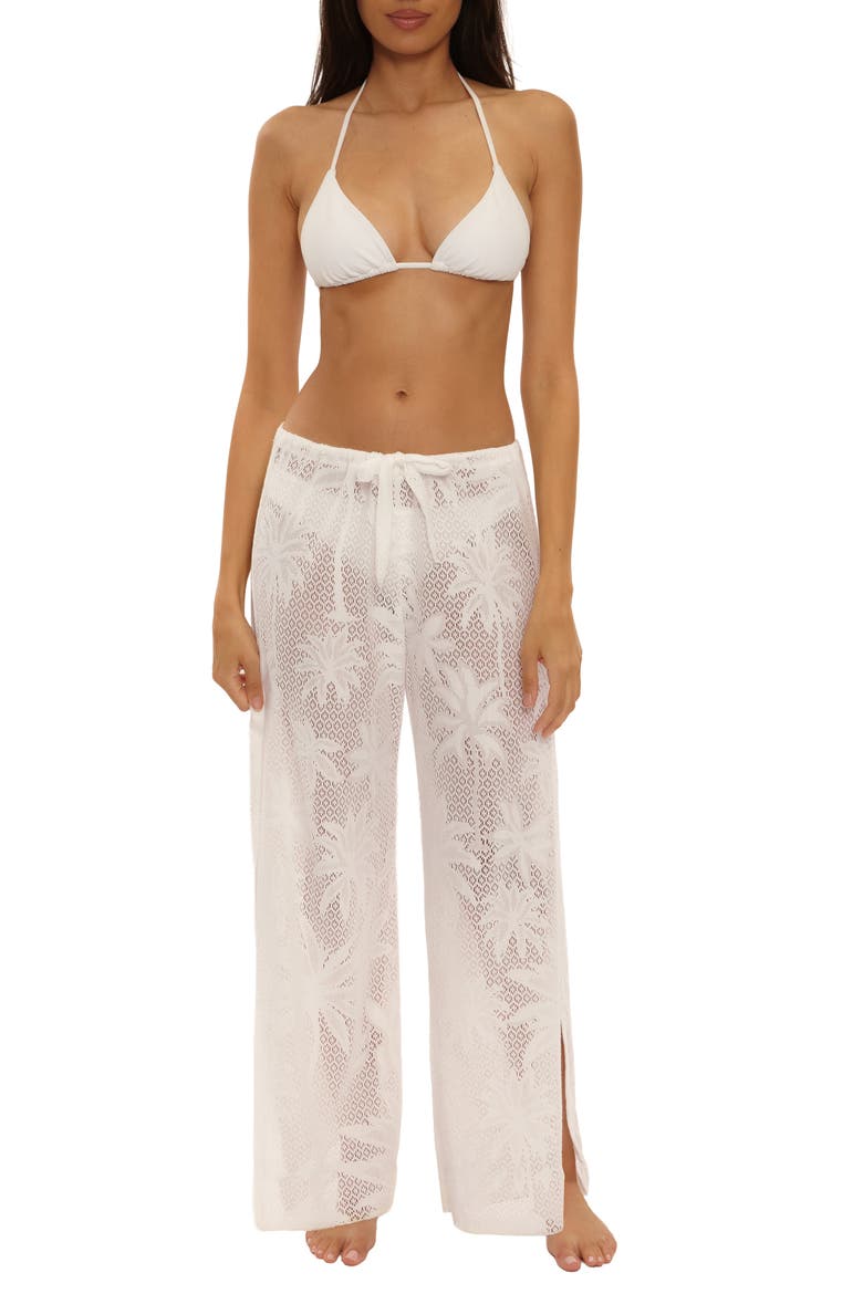 Palm Island Cover-Up Pants, Main, color, WHITE