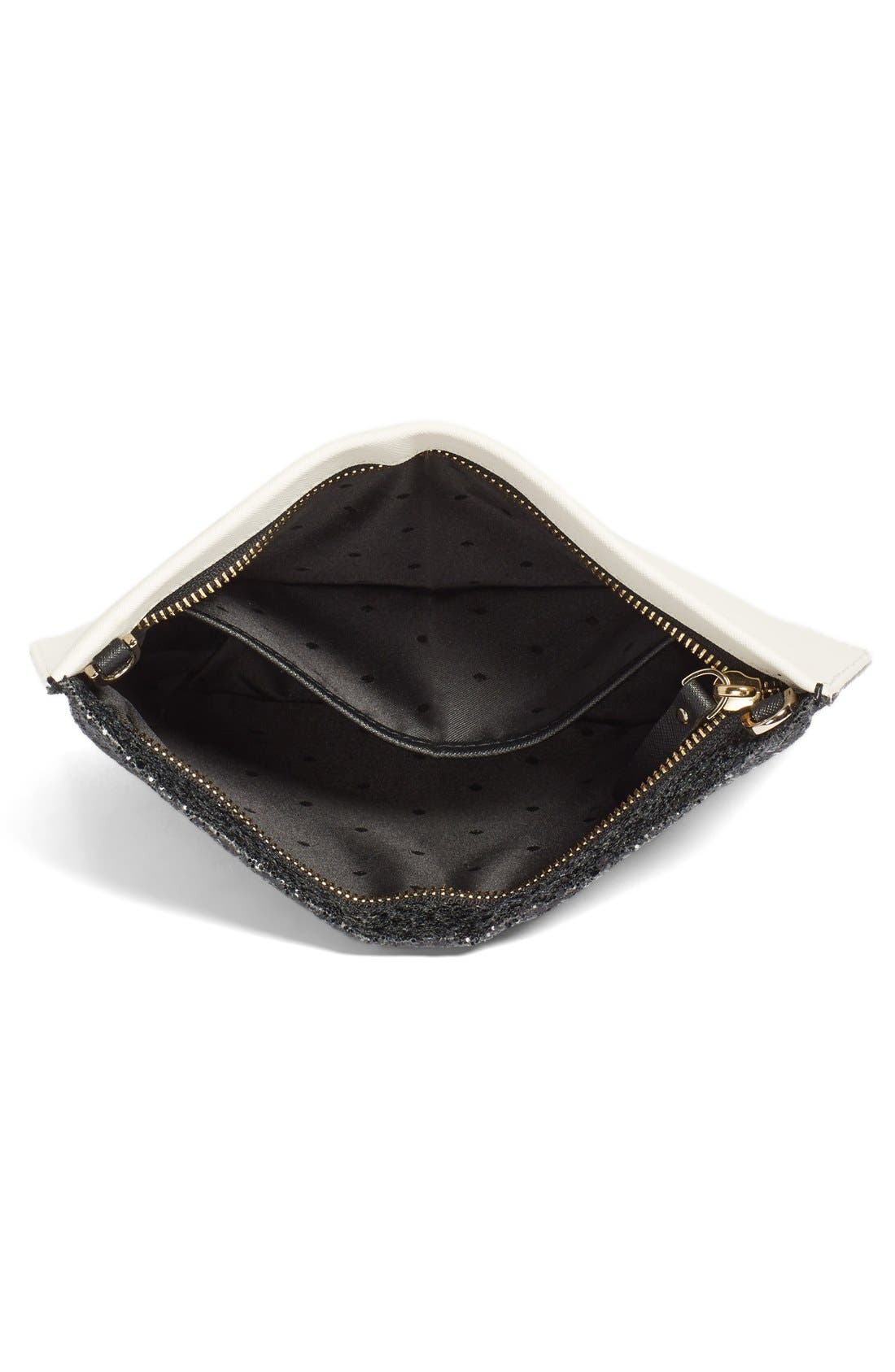 Kate Spade New York cameron street - glitter sima clutch, Alternate, color, 