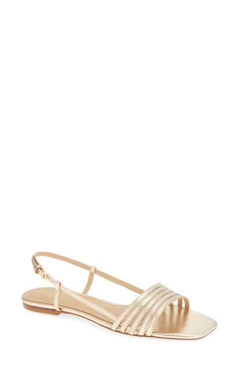 Millie Lattice Flat Sandal (Women)