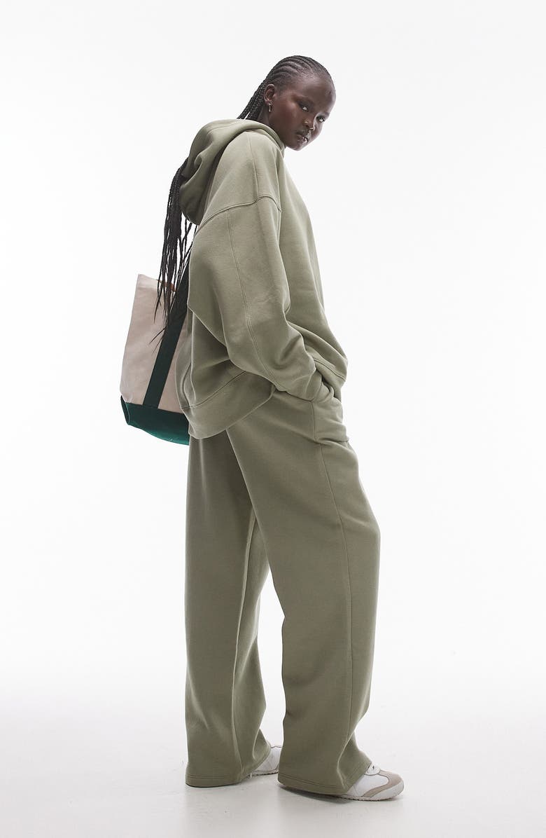 Topshop Premium Oversize Hoodie, Alternate, color,