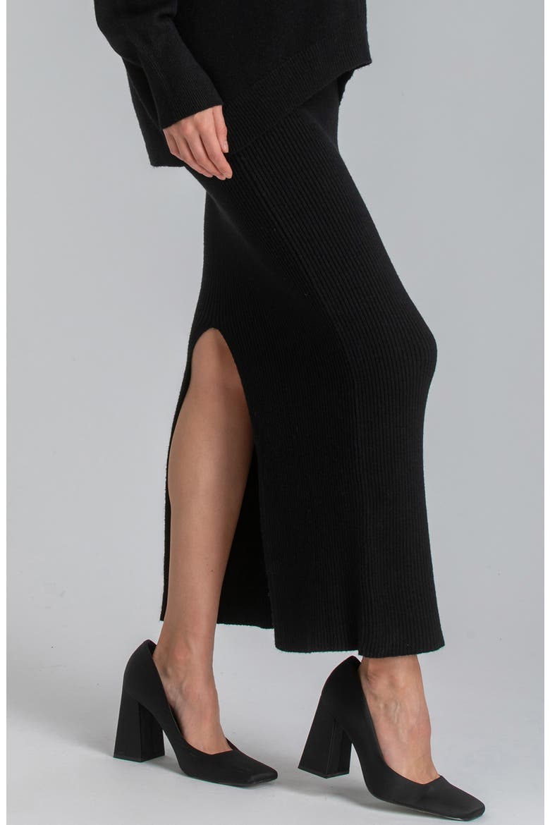 Rib Maternity Sweater Skirt, Alternate, color, BLACK