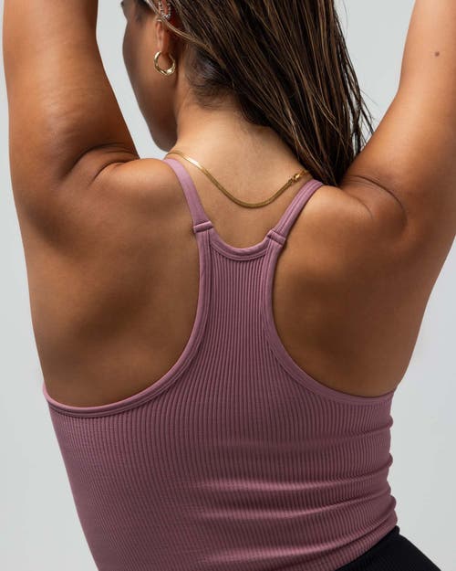 Reformer The Crop Racerback V-neck Tank Top In Purple