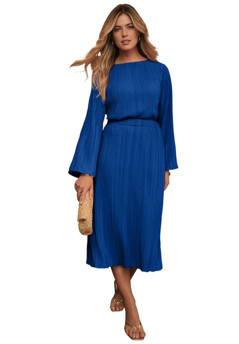 Plisse Midi Skirt (Plus Available)