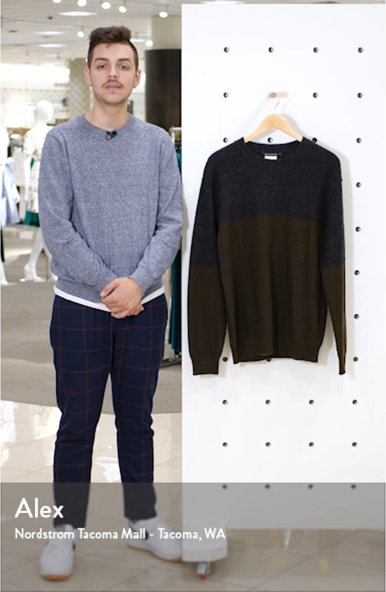 Regular Fit Felted Wool Blend Sweater, sales video thumbnail