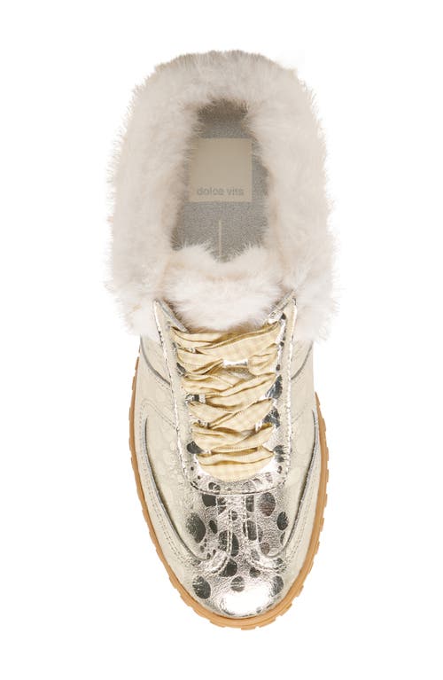 Dolce Vita Izzey Faux Fur Sneaker In Silver