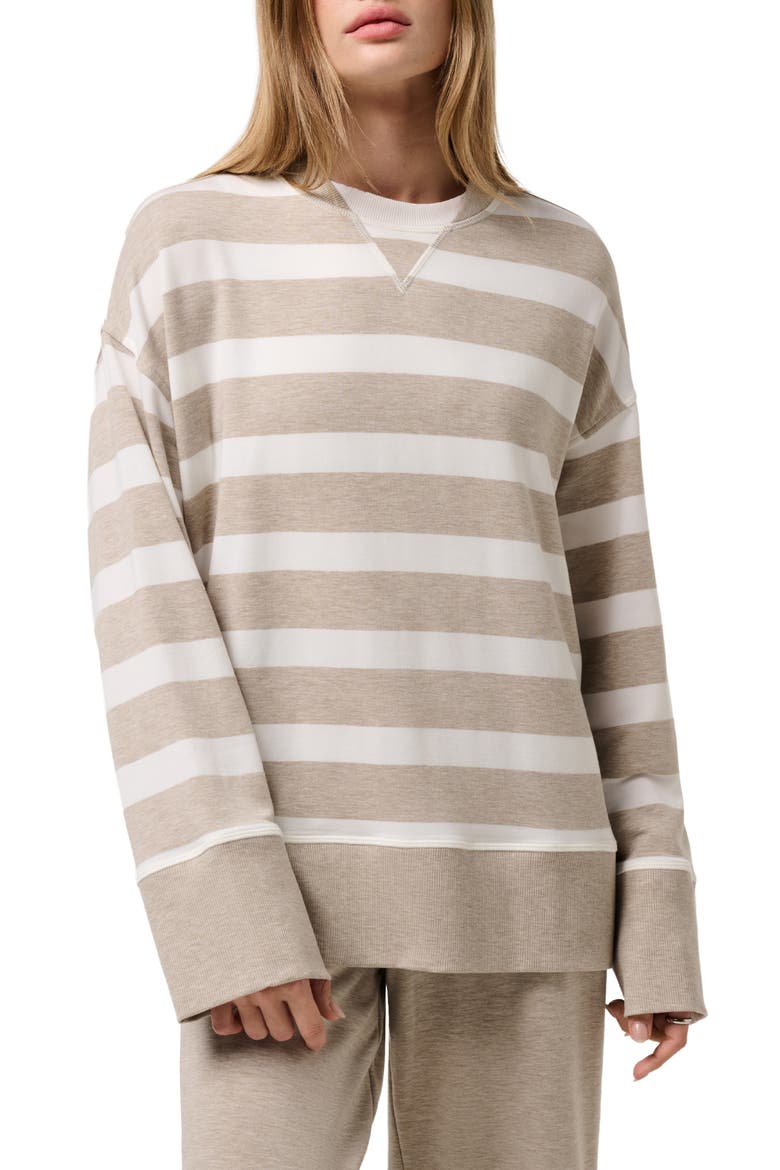 Cloud Oversize Terry Sweatshirt, Main, color, HEATHER SOFT TAUPE MULTI