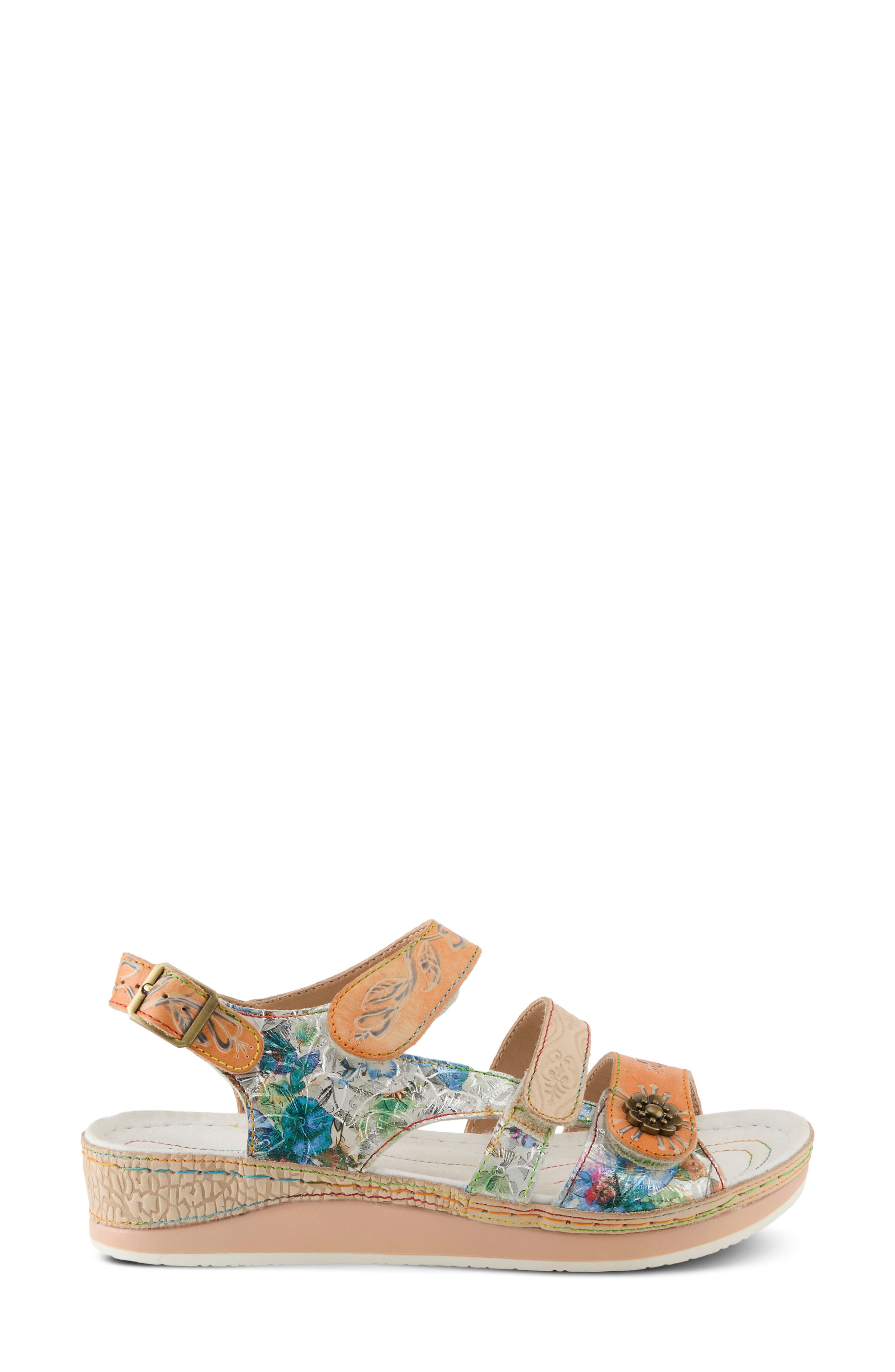 L'Artiste by Spring Step Sumacah Quarter Strap Sandal, Alternate, color, Beige Multi