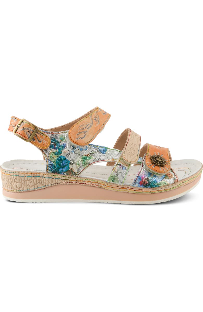 L'Artiste by Spring Step Sumacah Quarter Strap Sandal, Alternate, color, Beige Multi